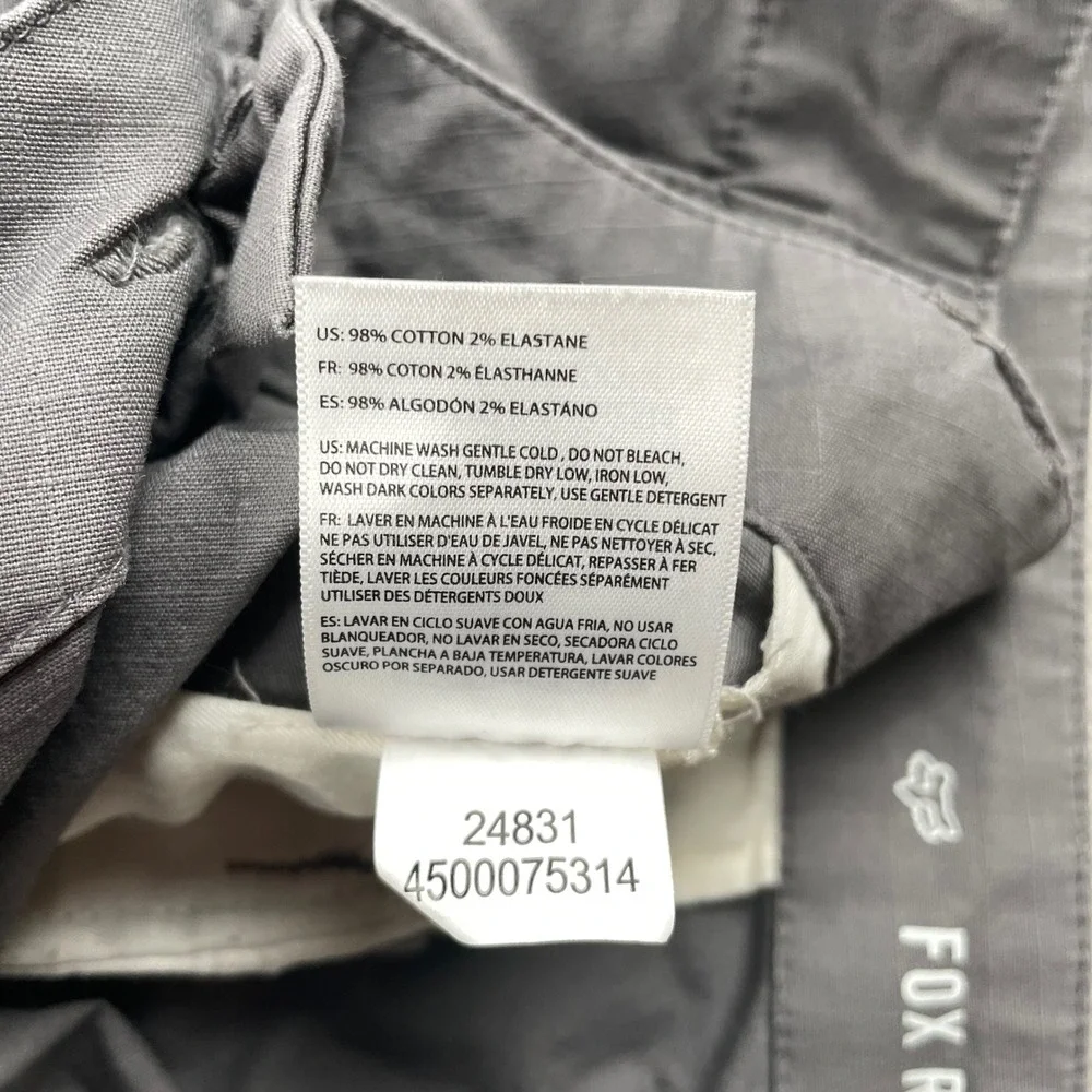 Fox Racing Slambozo 2.0 Cargo Shorts Mens 36 Gray Ripstop Stretch Outdoors 10
